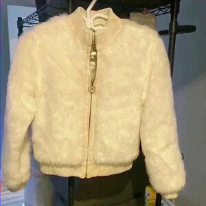 White  fluffy winter jacket